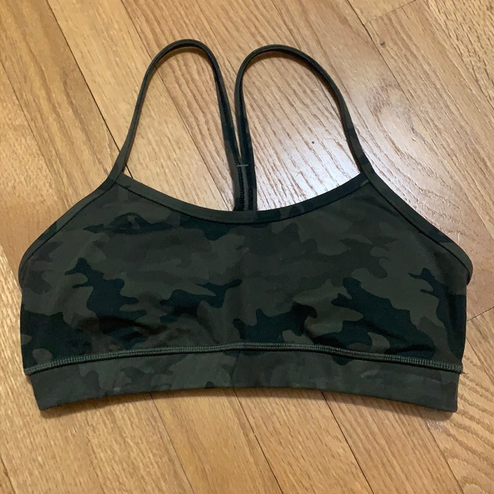 Lululemon Flow Y Bra in HARD TO FIND Camo Pattern